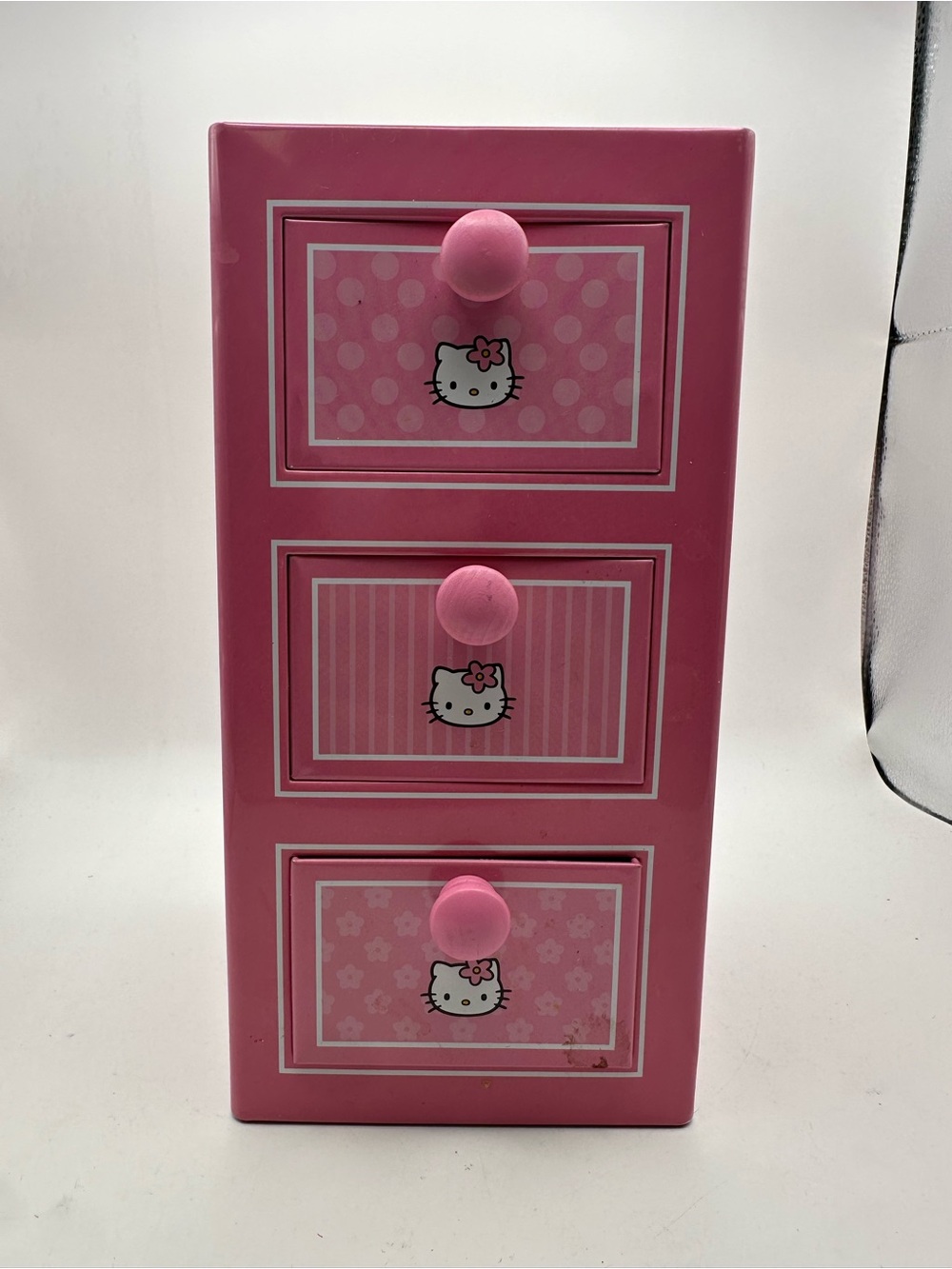 Hello Kitty Pink Tin 3-Drawer Organizer